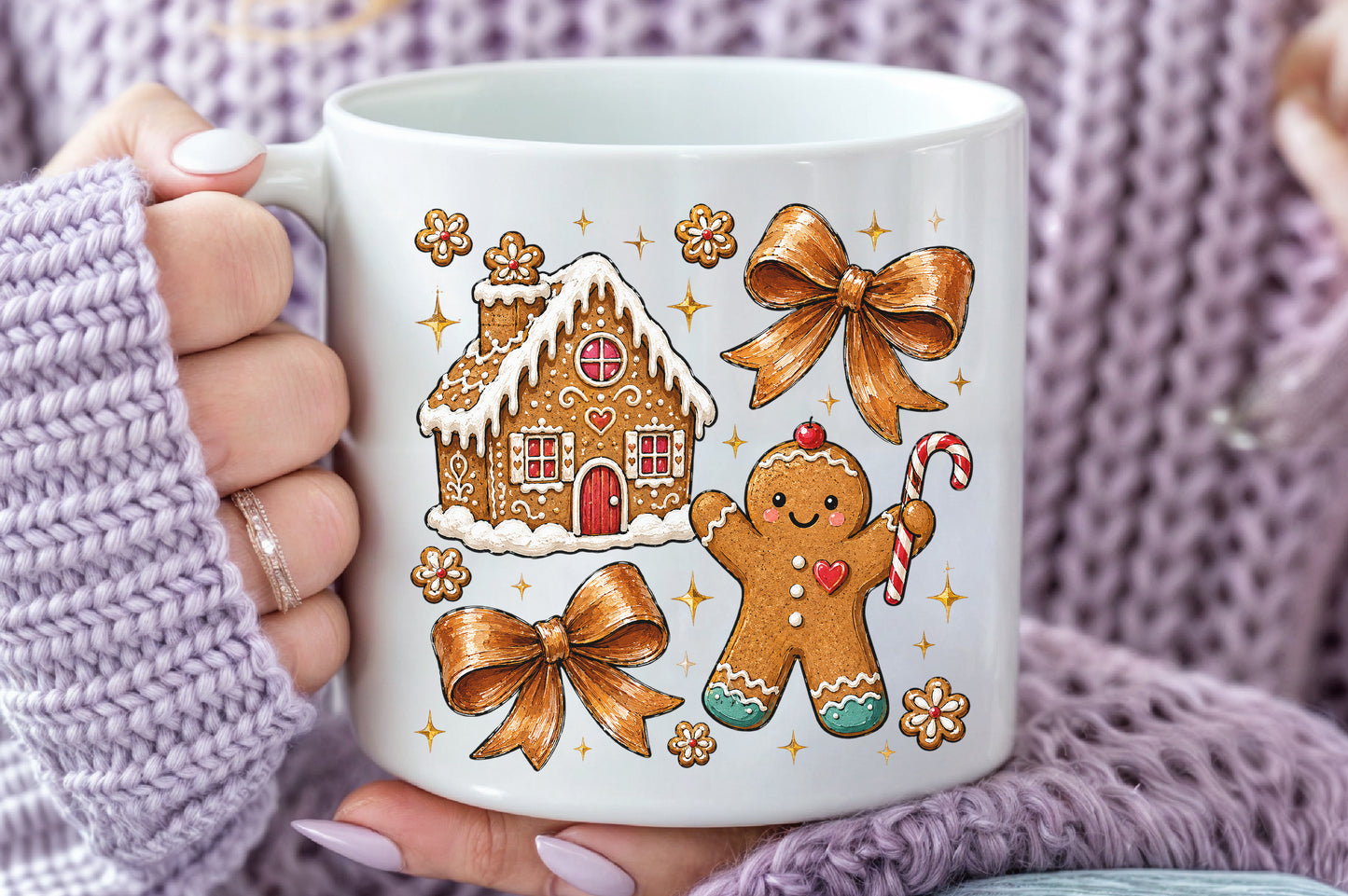 Christmas Gingerbread Man PNG Sublimation Design