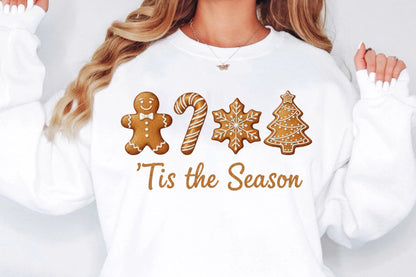 Christmas Gingerbread PNG Tis the Season Holiday Cookie Sublimation