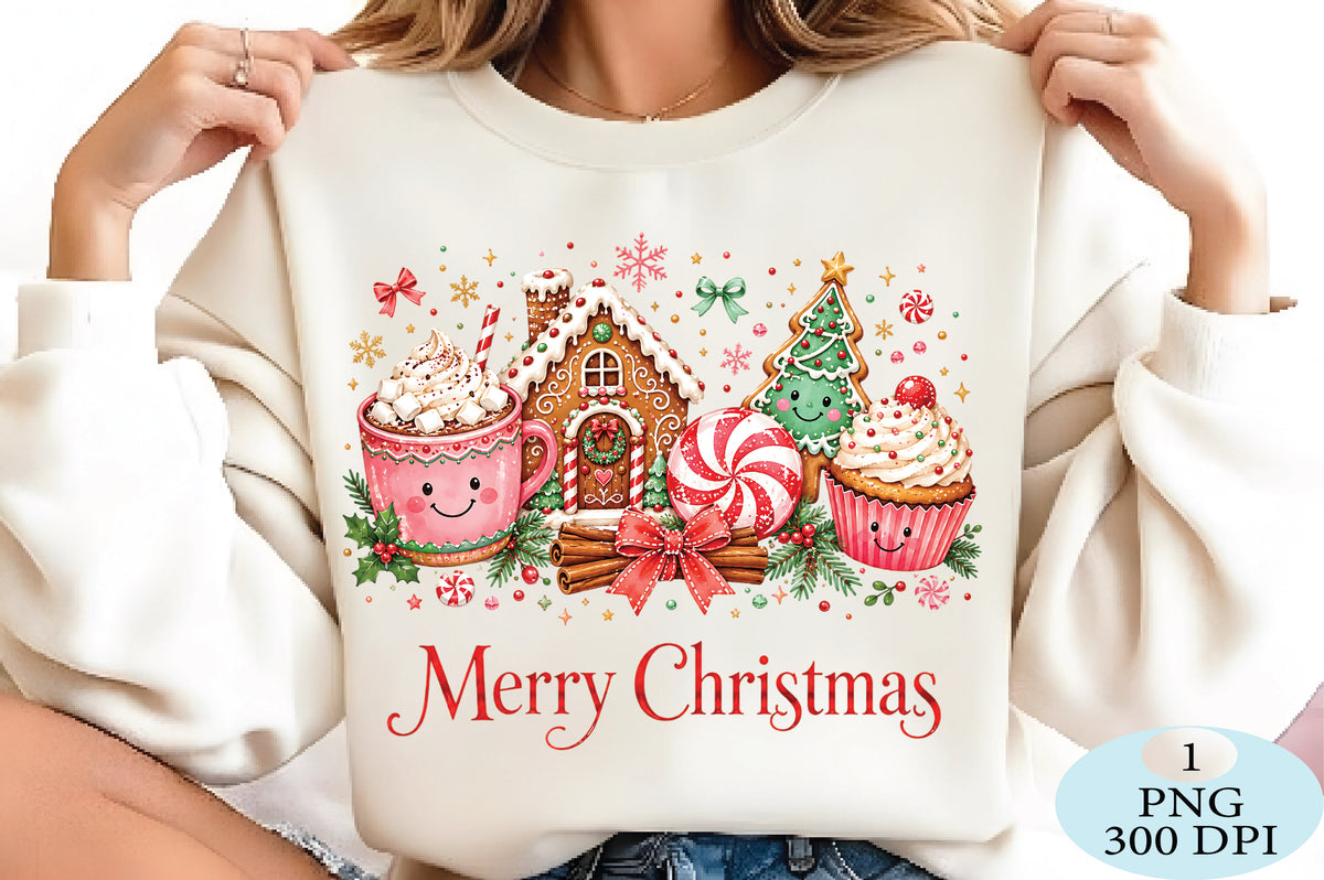 Merry Christmas Gingerbread Treats PNG