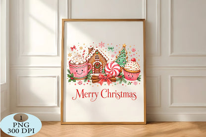 Merry Christmas Gingerbread Treats PNG
