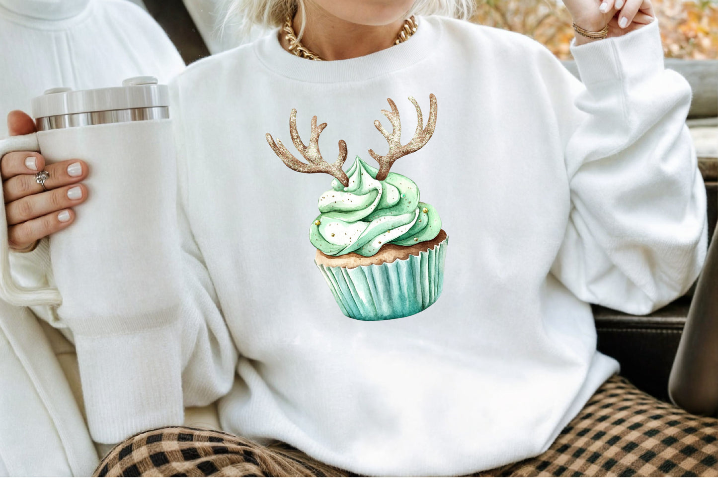 Christmas Glitter Cupcake PNG Bundle Holiday Cupcake Clipart