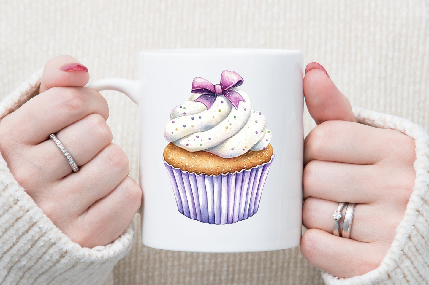 Christmas Glitter Cupcake PNG Bundle Holiday Cupcake Clipart
