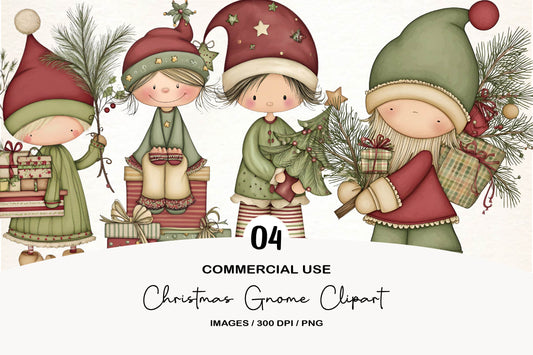 Christmas Gnome Clipart PNG