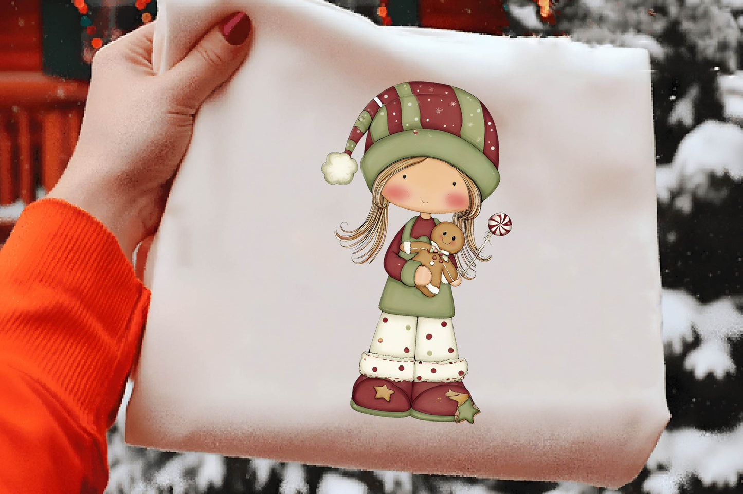 Christmas Gnome Clipart PNG Bundle | Cute Watercolor Holiday Gnome Clipart