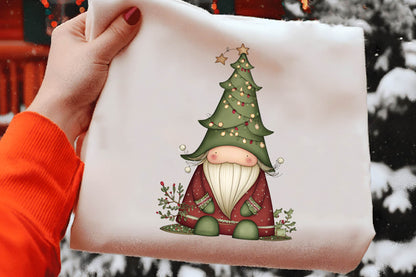 Christmas Gnome Clipart PNG Bundle | Cozy Watercolor Scandinavian Gnome Clipart