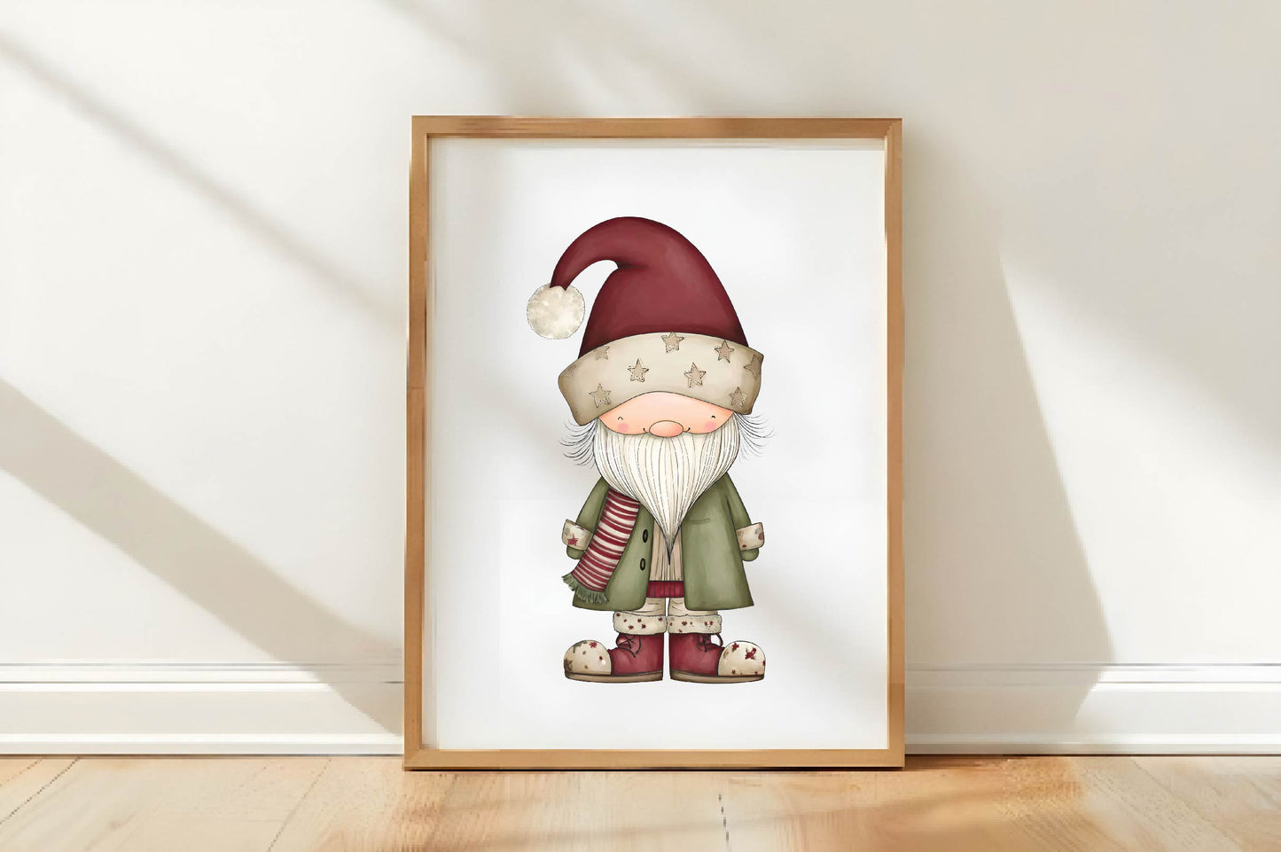 Christmas Gnome Clipart PNG Bundle | Cozy Watercolor Scandinavian Gnome Clipart