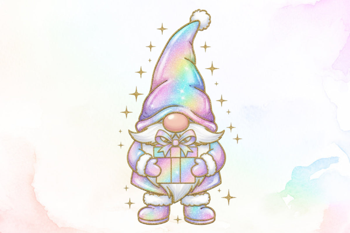 Christmas Gnome Gift Box PNG