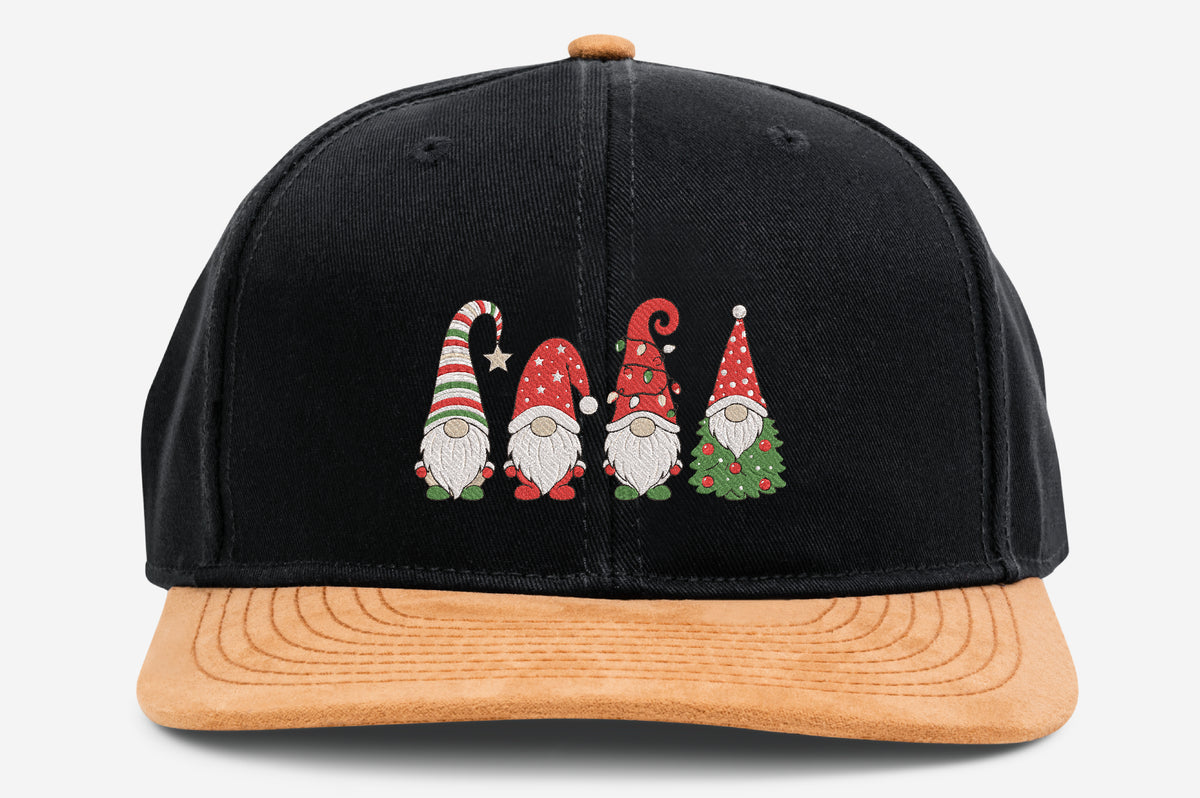 Christmas Gnomes Embroidery Design – Cute Christmas Gnome Machine Embroidery Pattern, Festive Holiday Gnome Embroidery Design