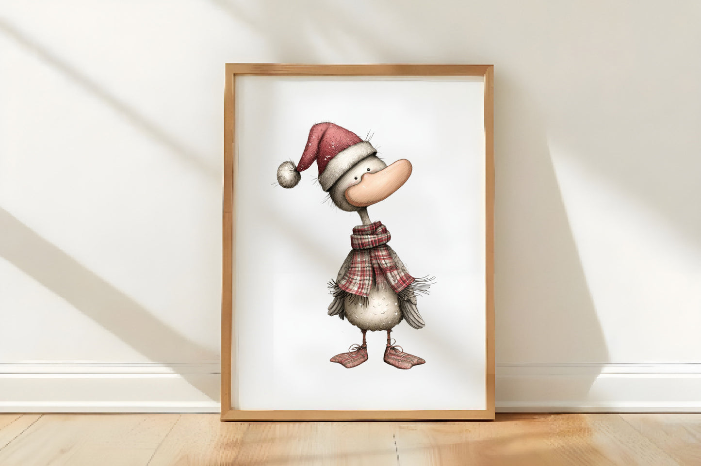 Christmas Goose Clipart PNG Bundle | Cute Watercolor Holiday Goose Clipart | Festive Christmas Goose PNG