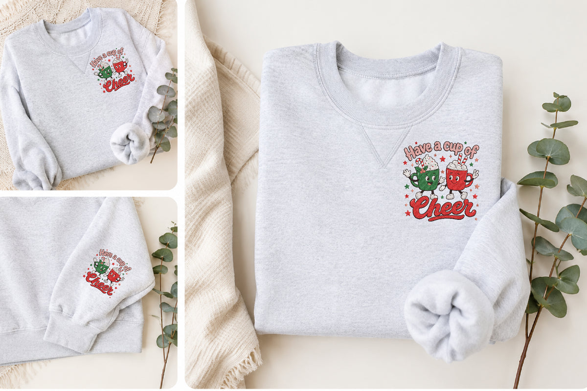 Christmas Have a Cup of Cheer Embroidery Design