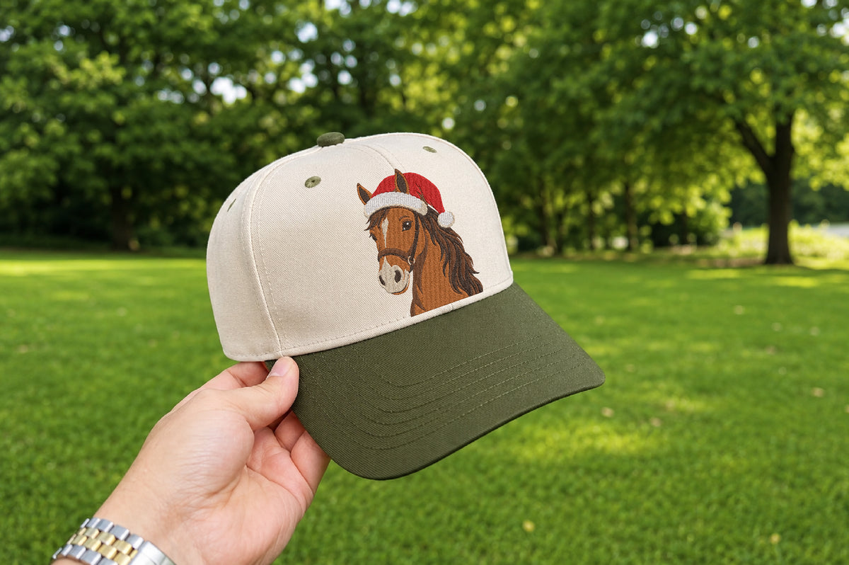 Christmas Horse Embroidery Design
