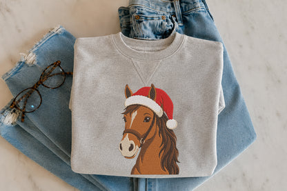 Christmas Horse Embroidery Design