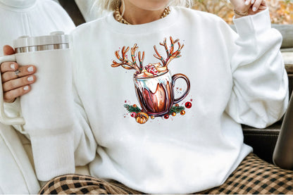 Christmas Hot Cocoa Sublimation PNG Clipart Bundle