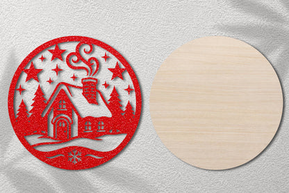 Christmas Village Ornament Laser Cut SVG