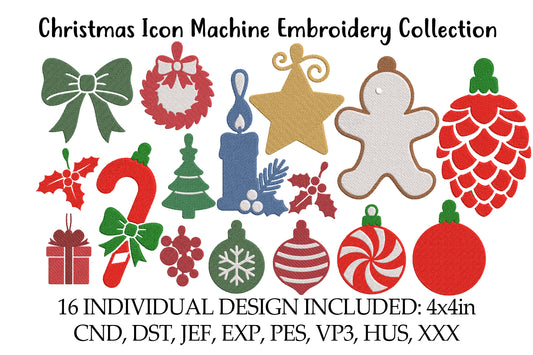 Christmas Icon Embroidery Designs