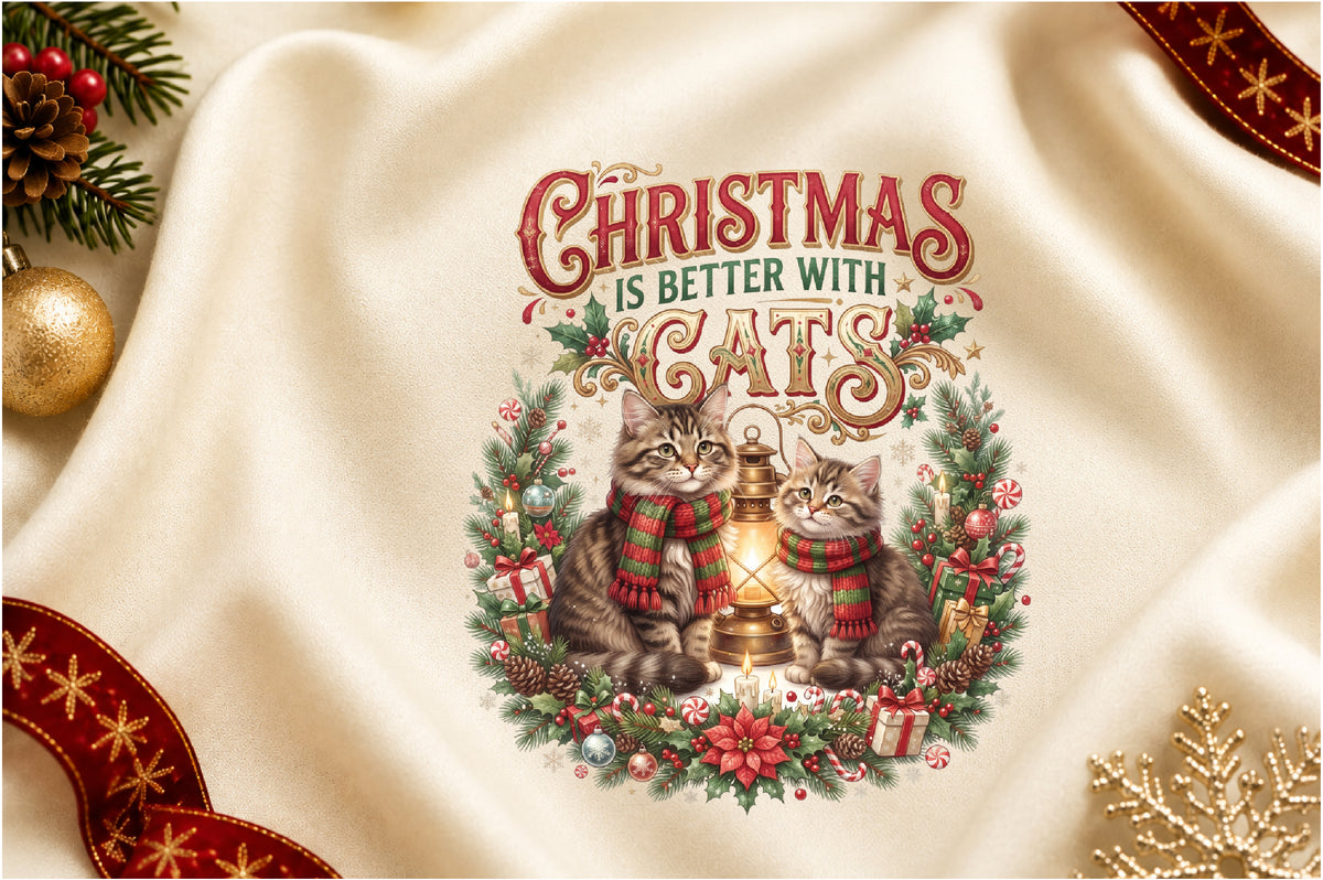 Christmas Is Better With Cats PNG