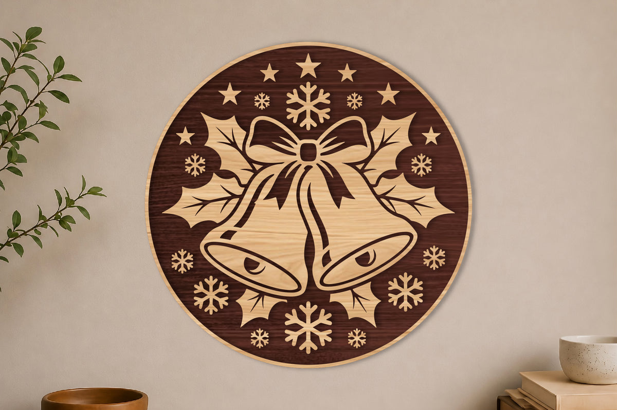 Christmas Jingle Bells Laser Cut SVG