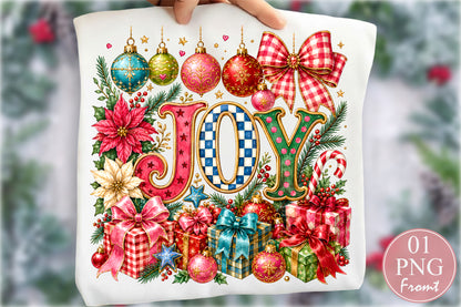 Christmas Joy Ornament Gifts PNG Sublimation Design