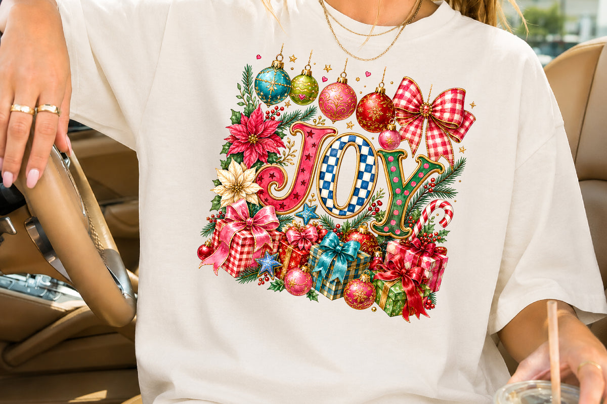 Christmas Joy Ornament Gifts PNG Sublimation Design