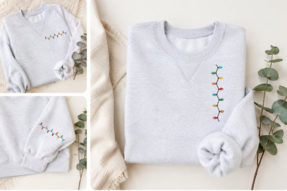 Christmas Lights Embroidery Design