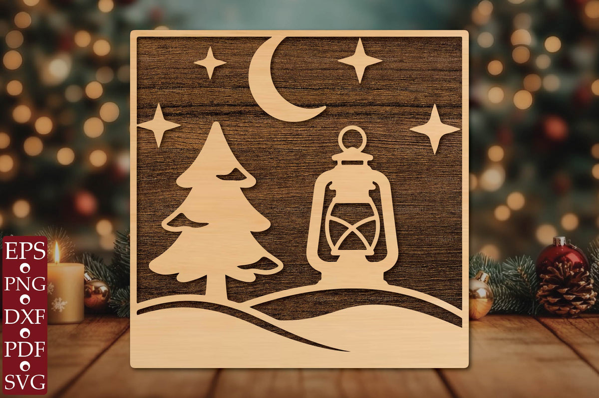 Christmas Lantern Laser Cut SVG
