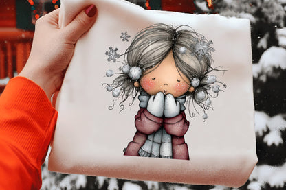 Christmas Little Girl Clipart PNG