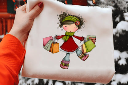Christmas Little Girl Clipart PNG
