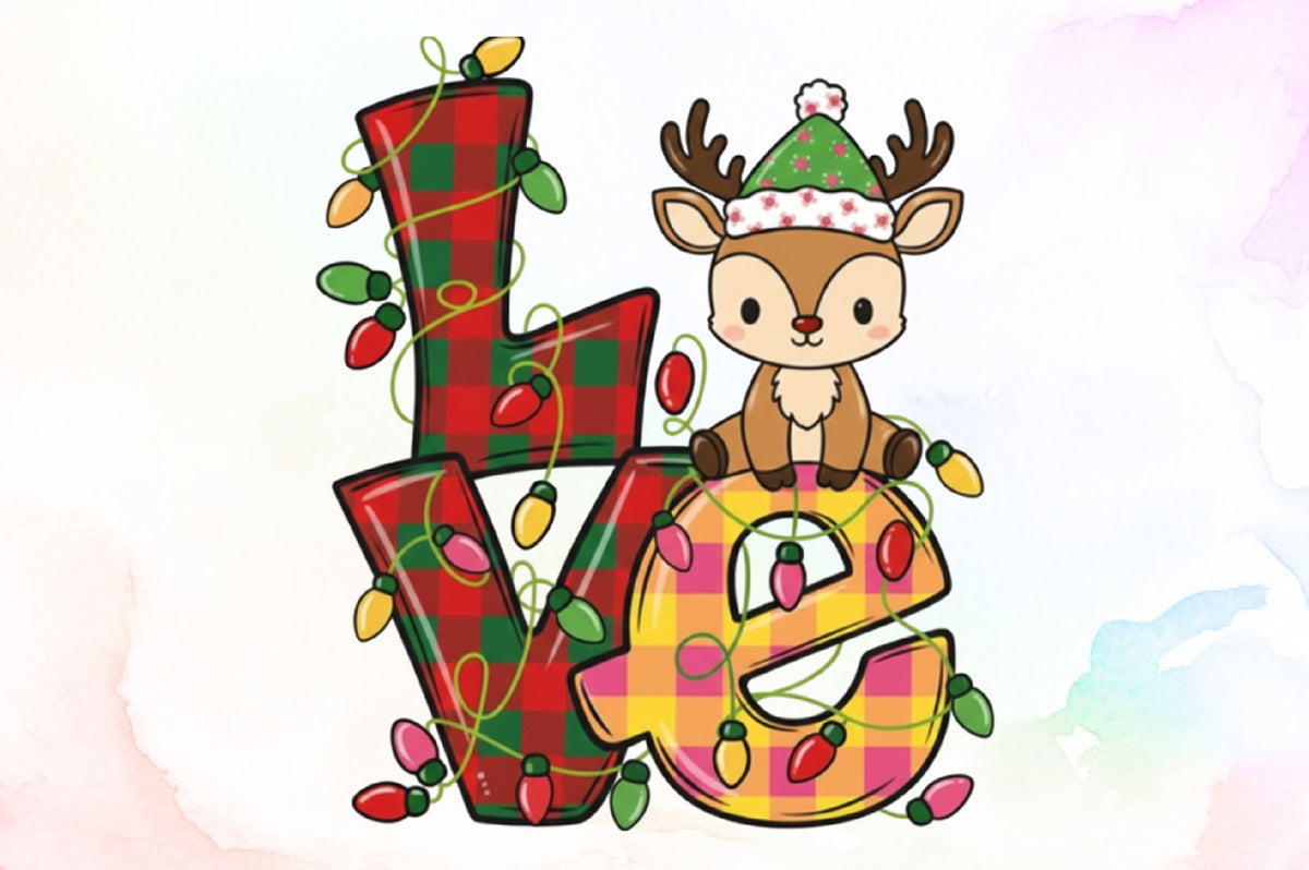 Christmas Love Deer PNG