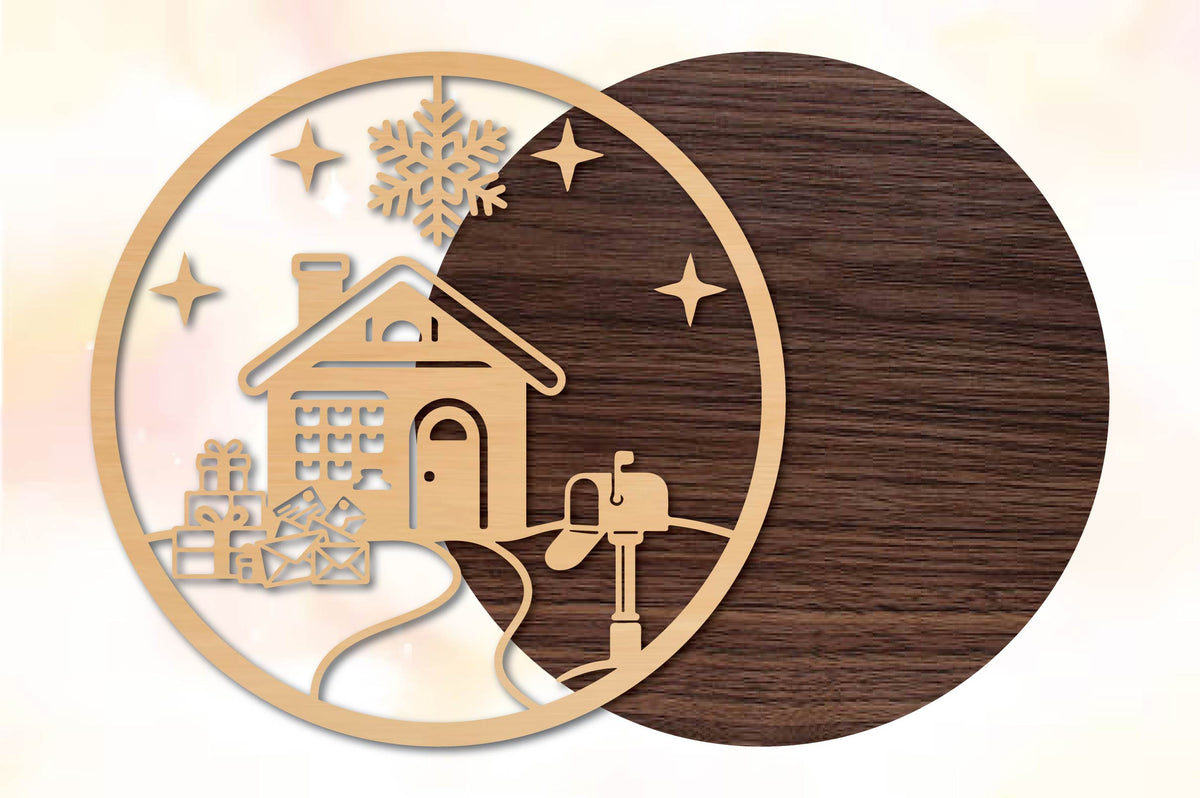 Christmas Mailbox House SVG