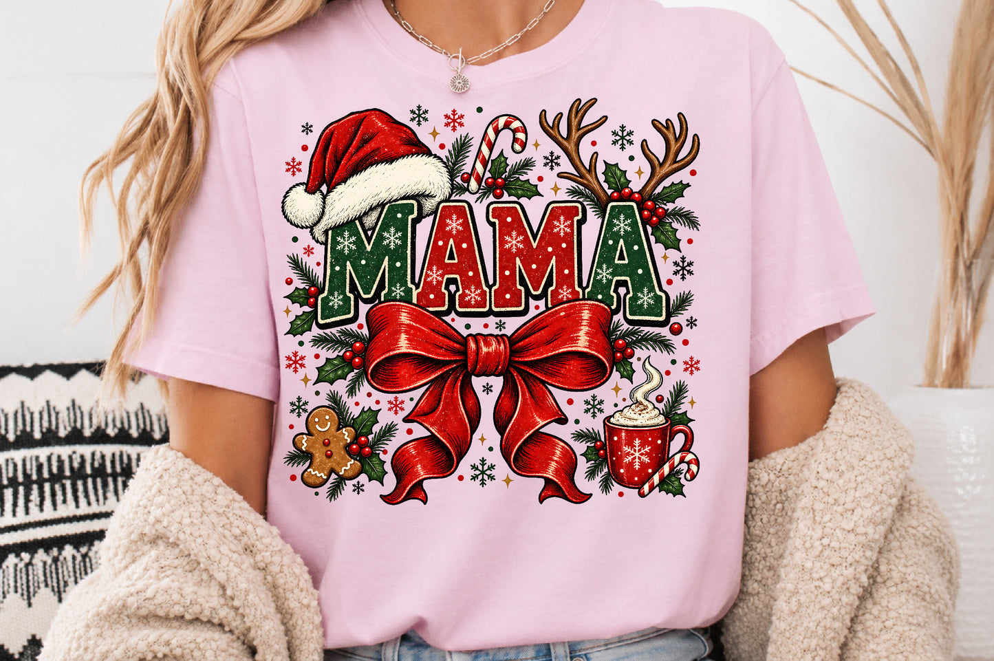 Christmas Mama PNG Sublimation Design, Merry Christmas Mama PNG