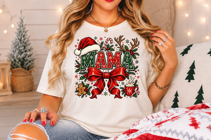 Christmas Mama PNG Sublimation Design, Merry Christmas Mama PNG