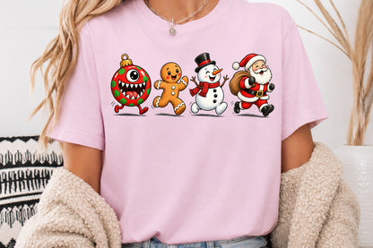 Cute Christmas Monster Ornament Gingerbread Snowman Santa PNG Sublimation