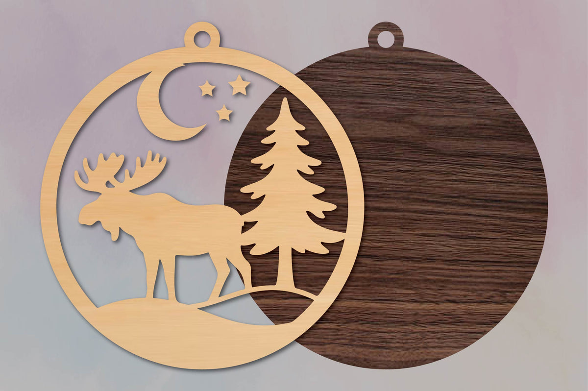 Christmas Moose Laser Cut SVG
