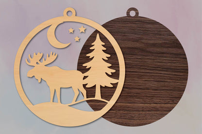 Christmas Moose Laser Cut SVG