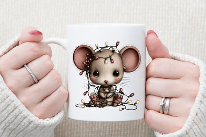 Christmas Mouse Clipart PNG Bundle