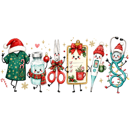 Christmas Nurse Medical Clipart PNG
