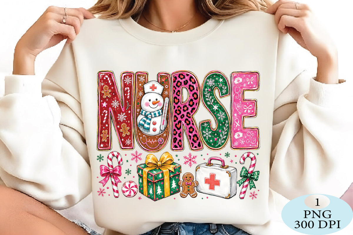 Christmas Nurse Snowman Leopard PNG