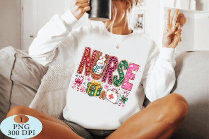 Christmas Nurse Snowman Leopard PNG