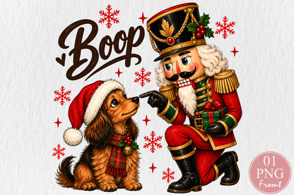 Christmas Nutcracker Boop Dog PNG