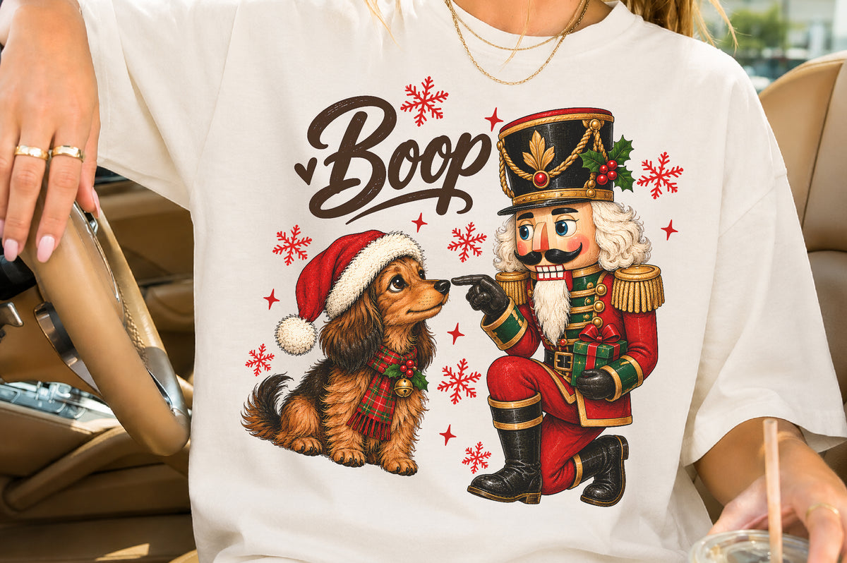 Christmas Nutcracker Boop Dog PNG