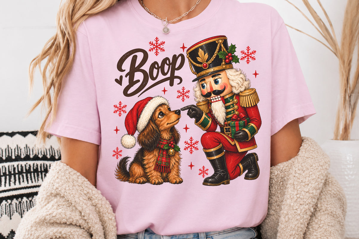 Christmas Nutcracker Boop Dog PNG