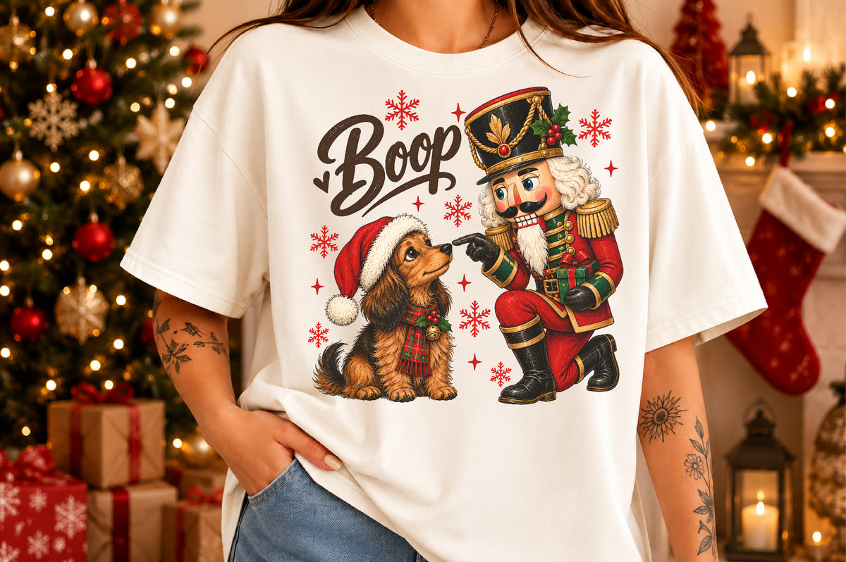 Christmas Nutcracker Boop Dog PNG