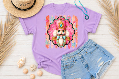 Christmas Nutcracker PNG Pink Pastel Holiday Soldier Sublimation Design