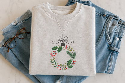 Christmas Wreath Embroidery Design