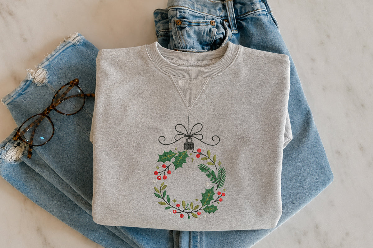 Christmas Wreath Embroidery Design