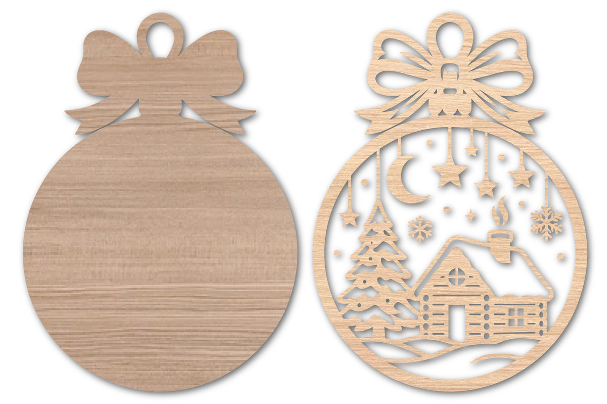 Christmas House Ornament Laser Cut SVG