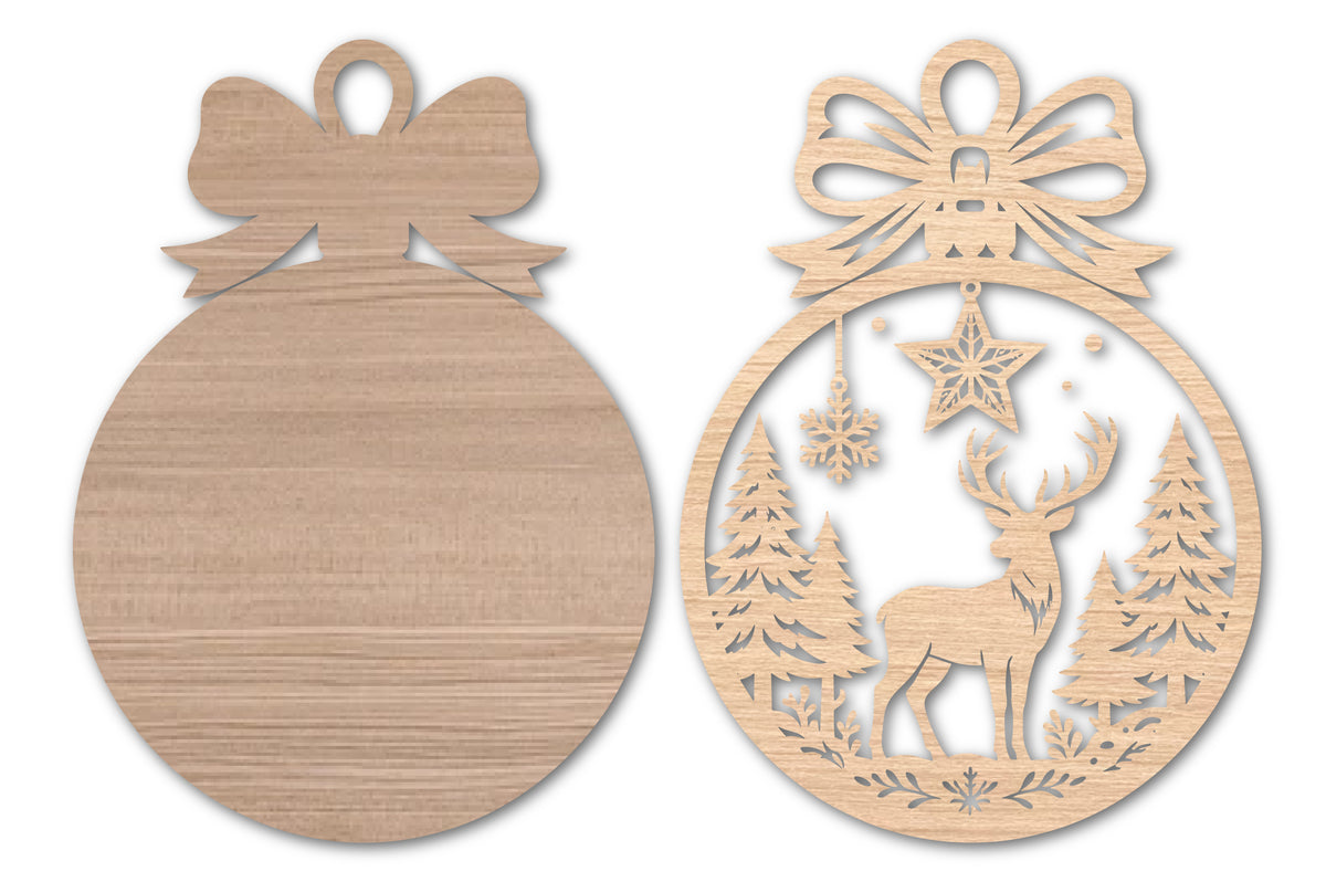 Christmas Deer Ornament SVG