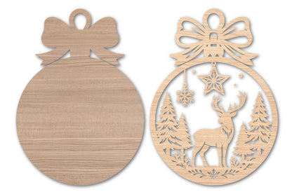Christmas Deer Ornament SVG