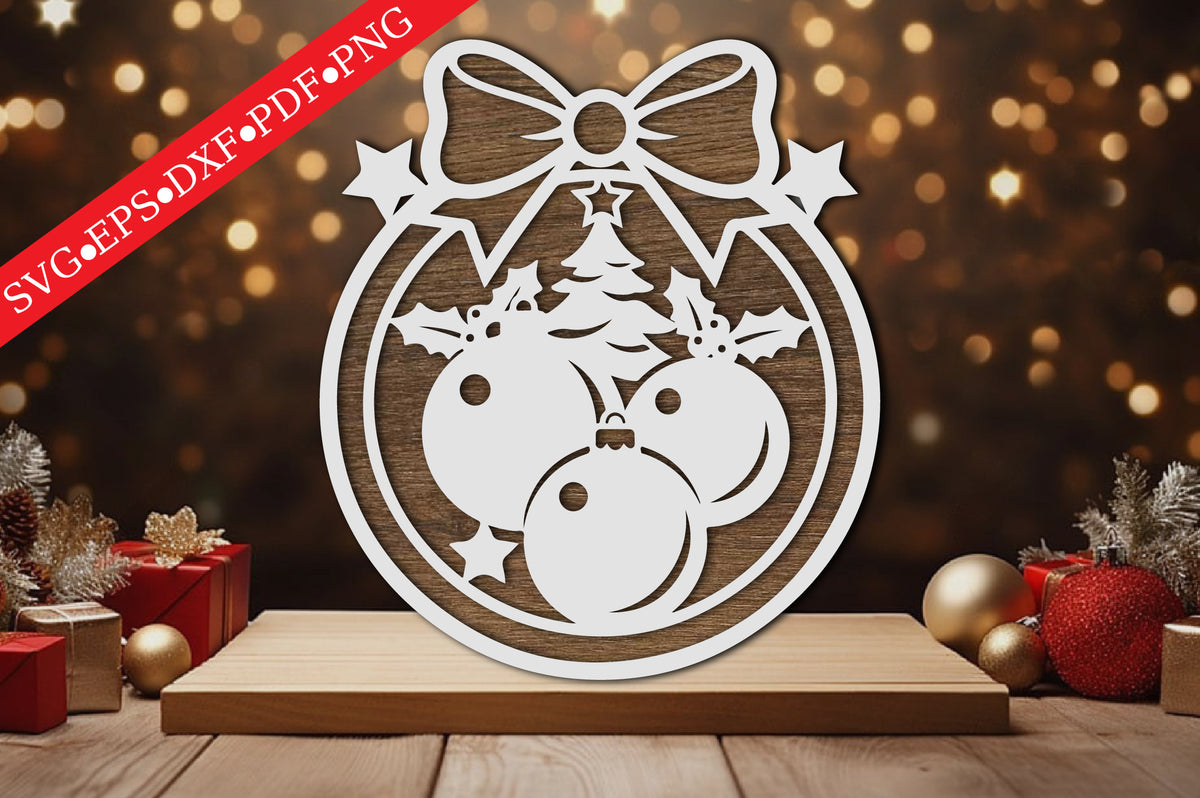 Christmas Ornament Laser Cut SVG