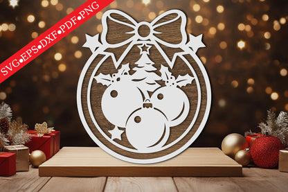 Christmas Ornament Laser Cut SVG